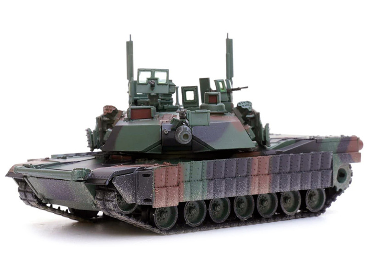 General Dynamics M1A2 Abrams TUSK II MBT (Main Battle Tank) NATO Camouflage "Armor Premium" Series 1/72 Diecast Model by Panzerkampf