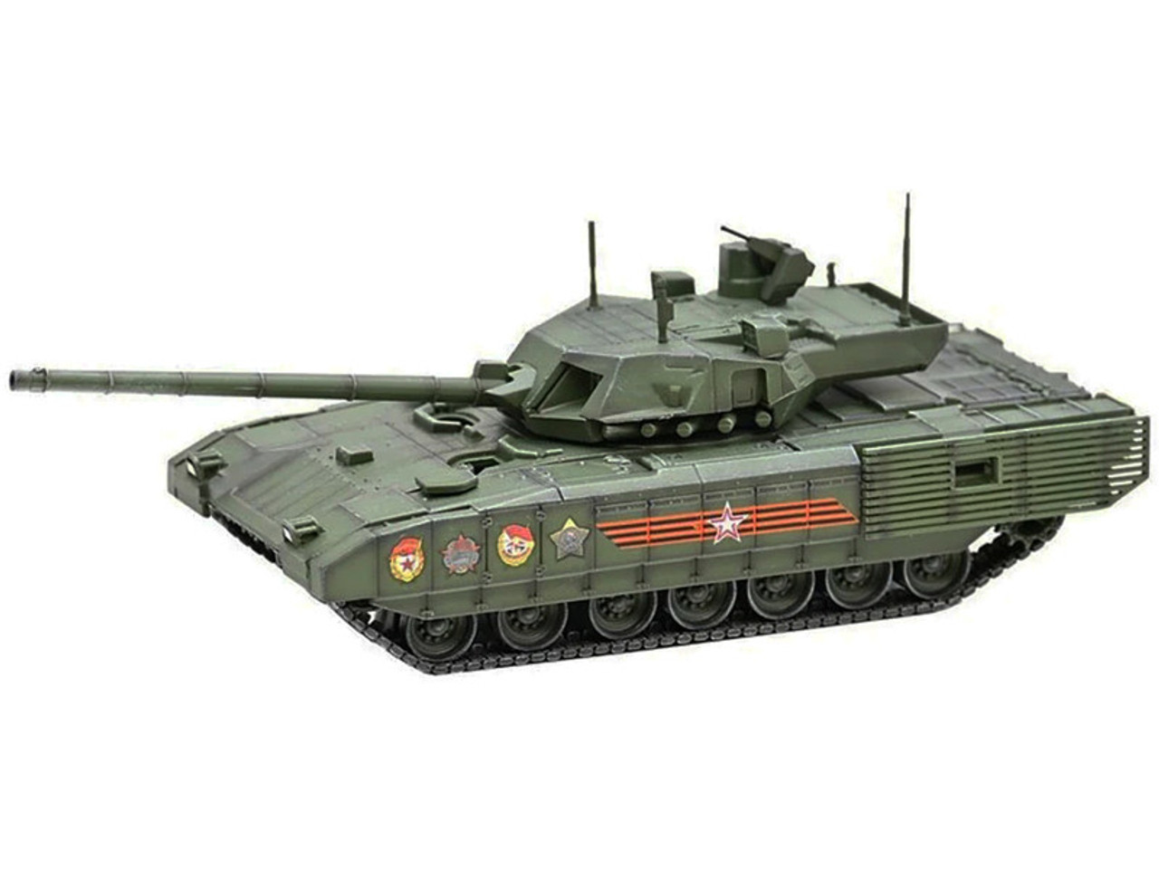 Russian T14 Armata MBT (Main Battle Tank) Green Camouflage "Armor Premium" Series 1/72 Diecast Model by Panzerkampf