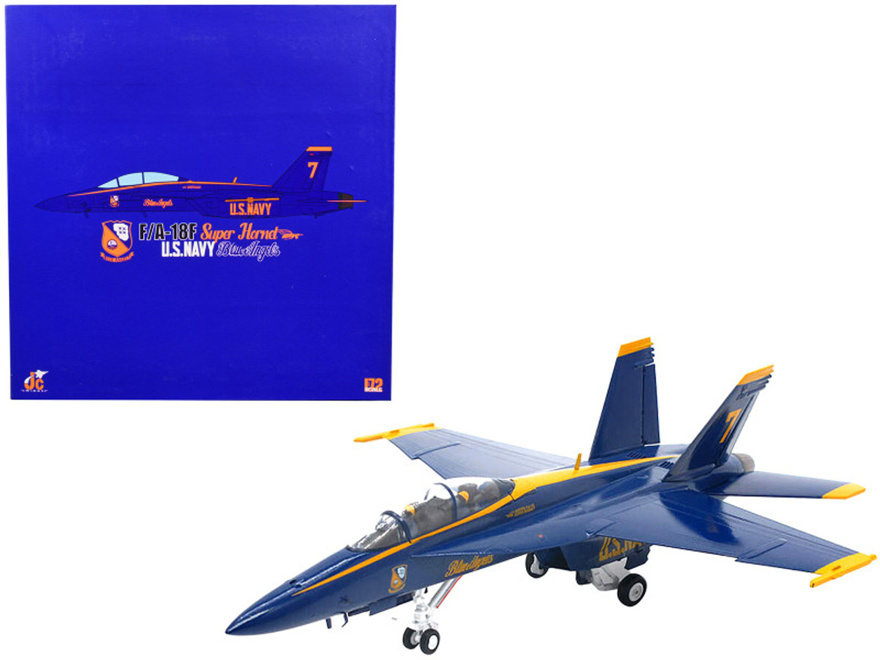 McDonnell Douglas F/A-18F Super Hornet Aircraft "US Navy Blue Angels #7" (2021) 1/72 Diecast Model by JC Wings