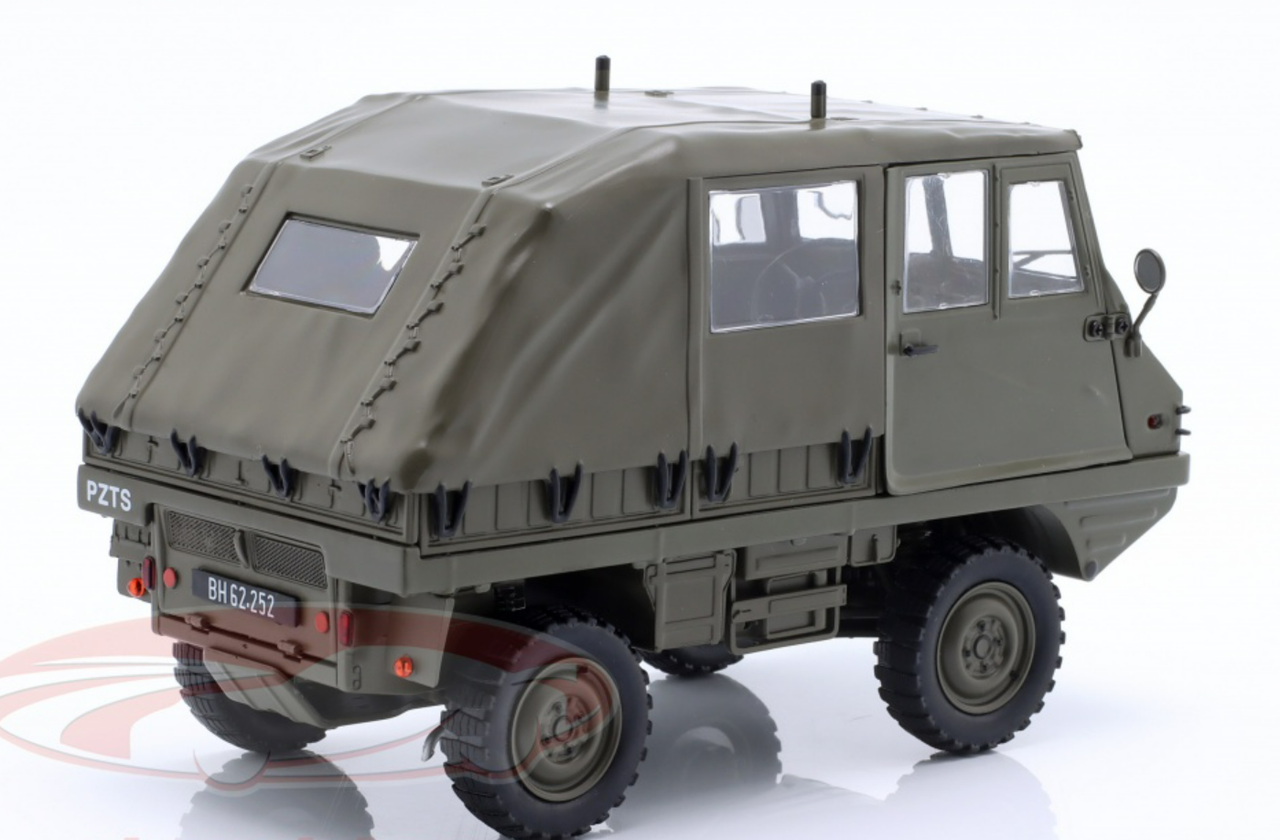 1/18 Schuco Steyr-Puch Haflinger Radio Truck Austrian Army (Olive 