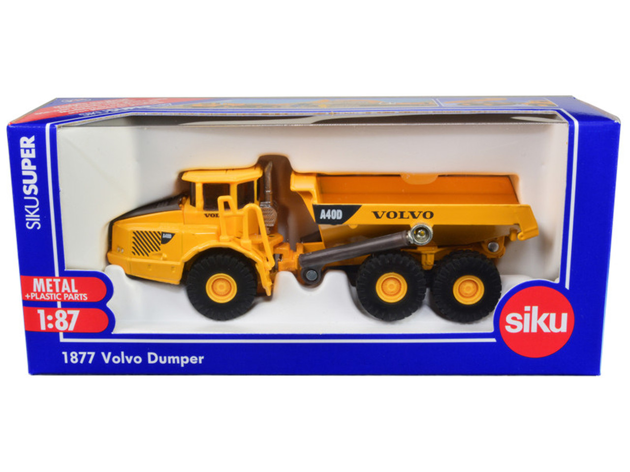 Volvo A40D Dump Truck Yellow 1/87 (HO) Diecast Model by Siku