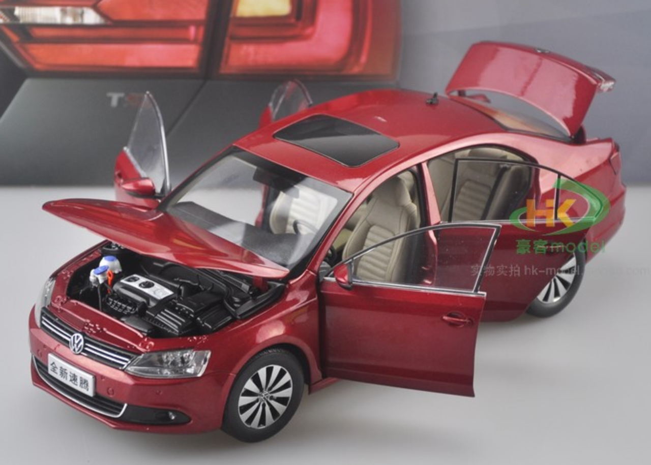 1/18 Dealer Edition Volkswagen VW Jetta / Sagitar (Red) 6th Generation (A6, Type 5C6; 2011–2018) Diecast Car Model