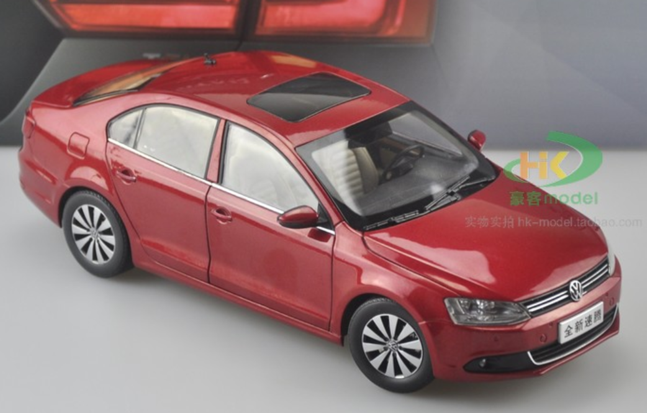 1/18 Dealer Edition Volkswagen VW Jetta / Sagitar (Red) 6th Generation (A6, Type 5C6; 2011–2018) Diecast Car Model