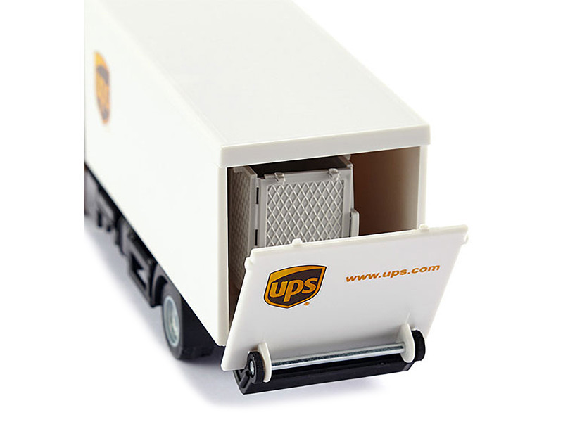 MAN Tractor Truck Brown with Box Body and Tail Lift "UPS" 1/50 Diecast Model by Siku