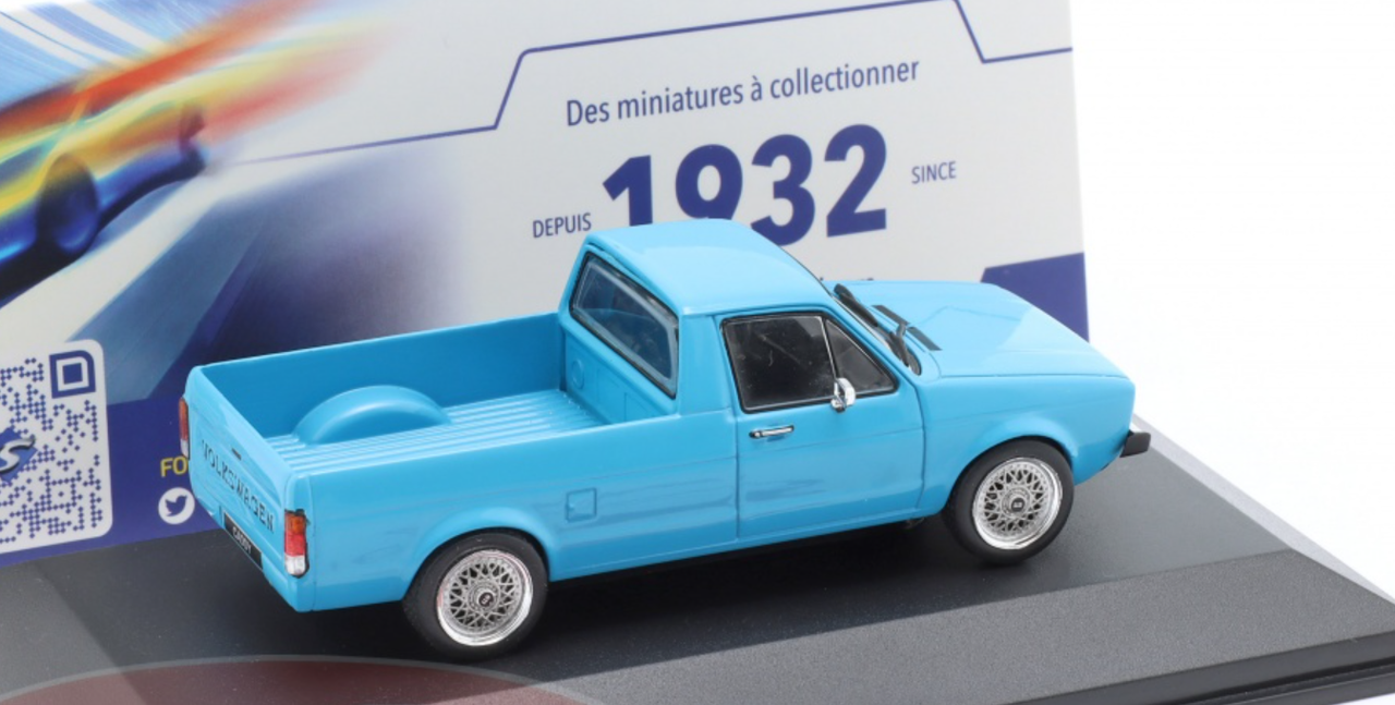 1/43 Solido 1990 Volkswagen VW Caddy (14D) Pick-Up (Blue) Diecast Car Model