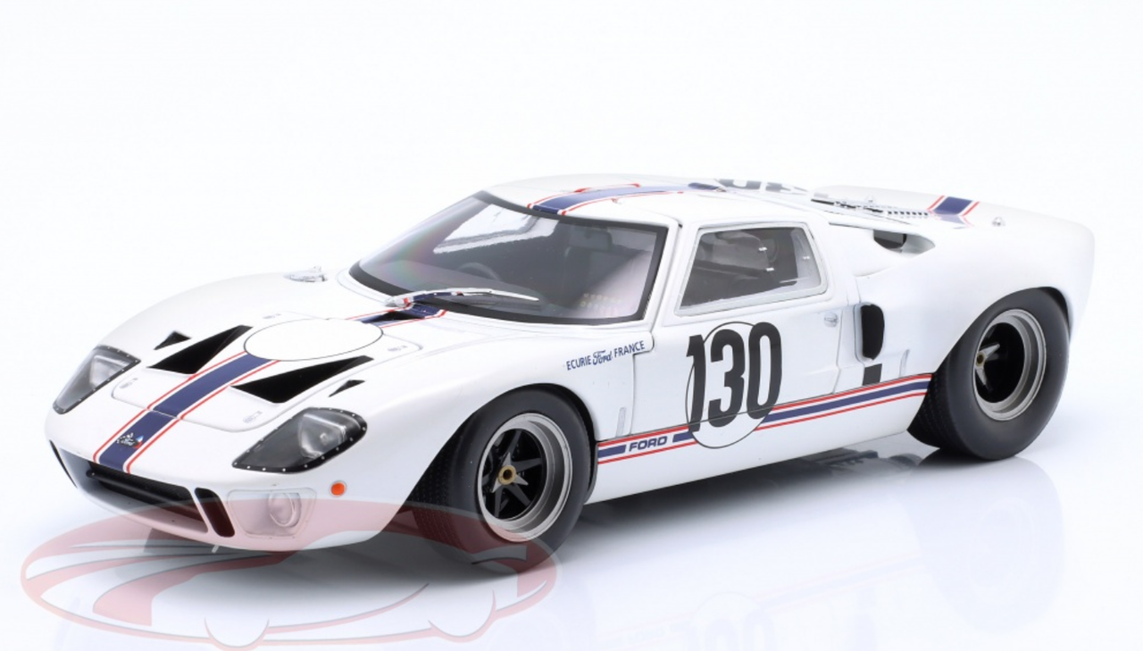 1/18 Solido 1967 Ford GT40 #130 Winner S 2.0 Targa Florio Ford France Henri Greder, Jean-Michel Giorgi Diecast Car Model