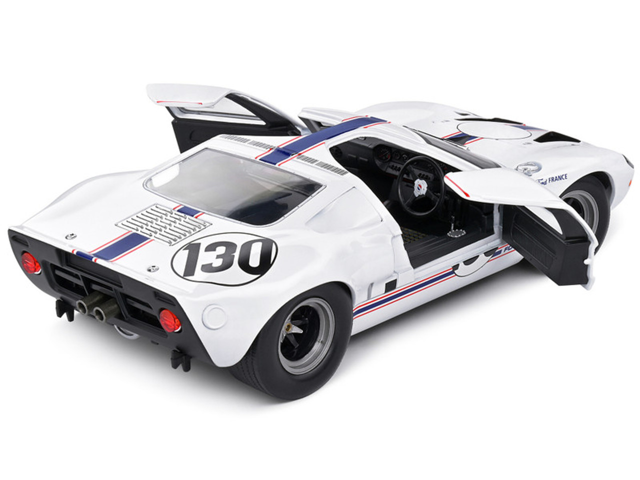 1/18 Solido 1967 Ford GT40 #130 Winner S 2.0 Targa Florio Ford France Henri Greder, Jean-Michel Giorgi Diecast Car Model