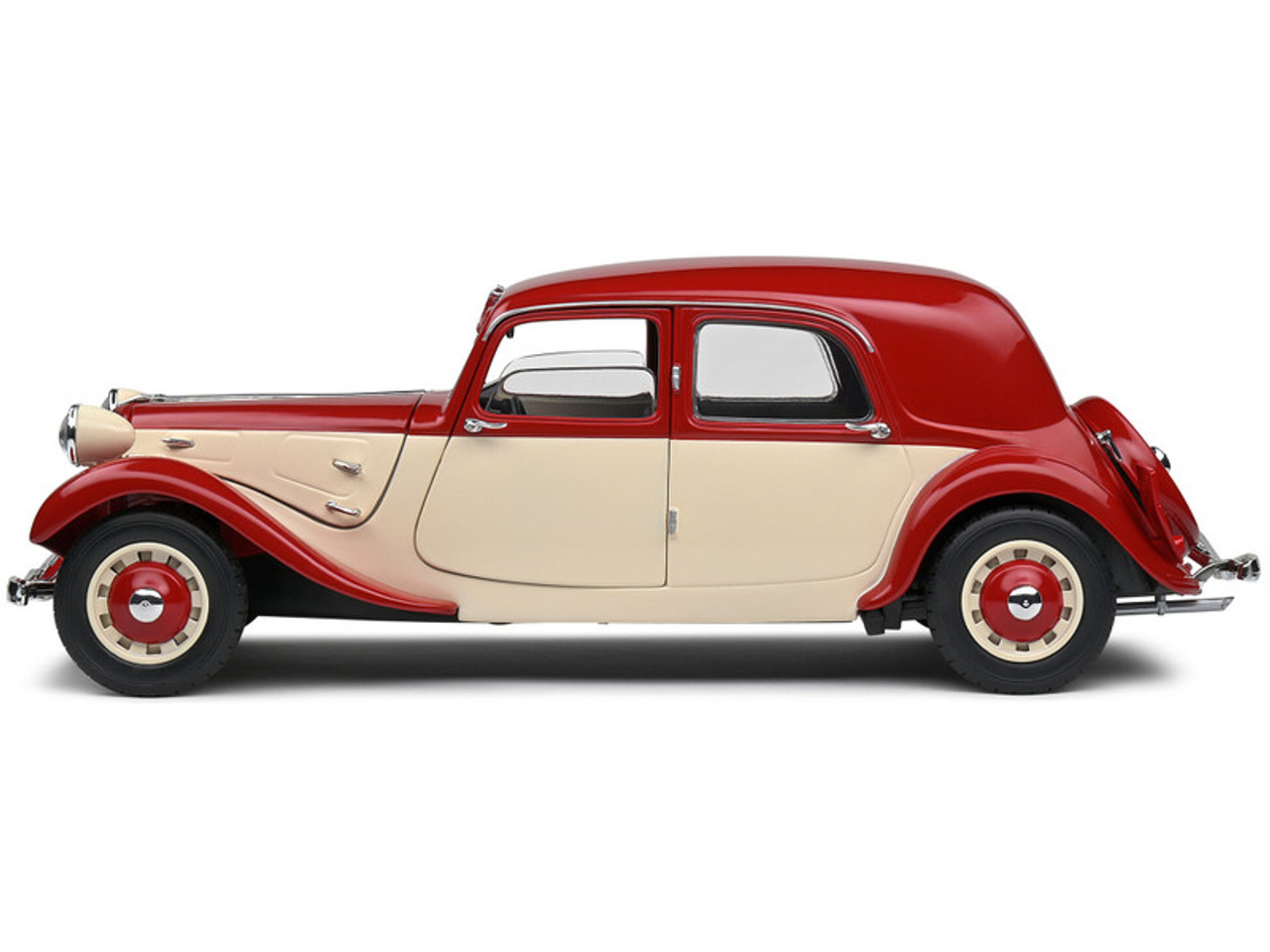 1/18 Solido 1937 Citroen Traction 7 (Red & Cream White) Diecast Car Model