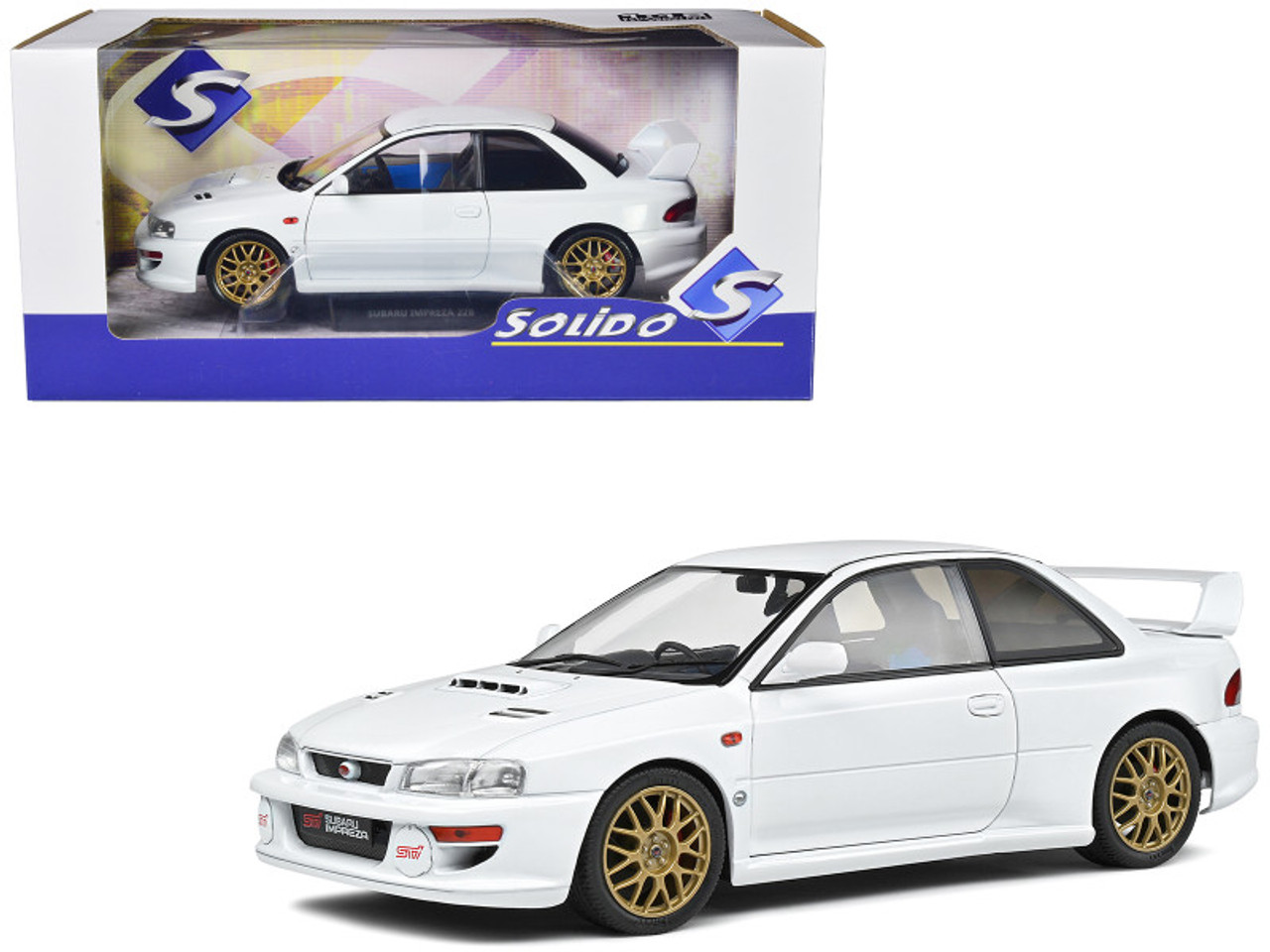 1/18 Solido 1998 Subaru Impreza 22B RHD (White) Diecast Car Model