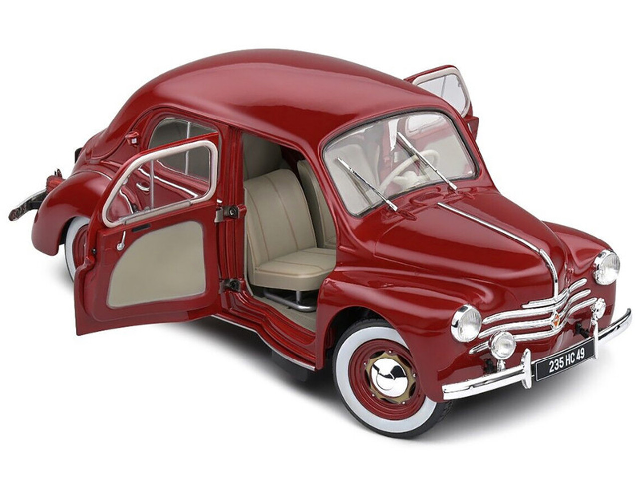 1/18 Solido 1956 Renault 4CV (Dark Red) Diecast Car Model