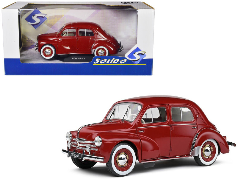 1/18 Solido 1956 Renault 4CV (Dark Red) Diecast Car Model