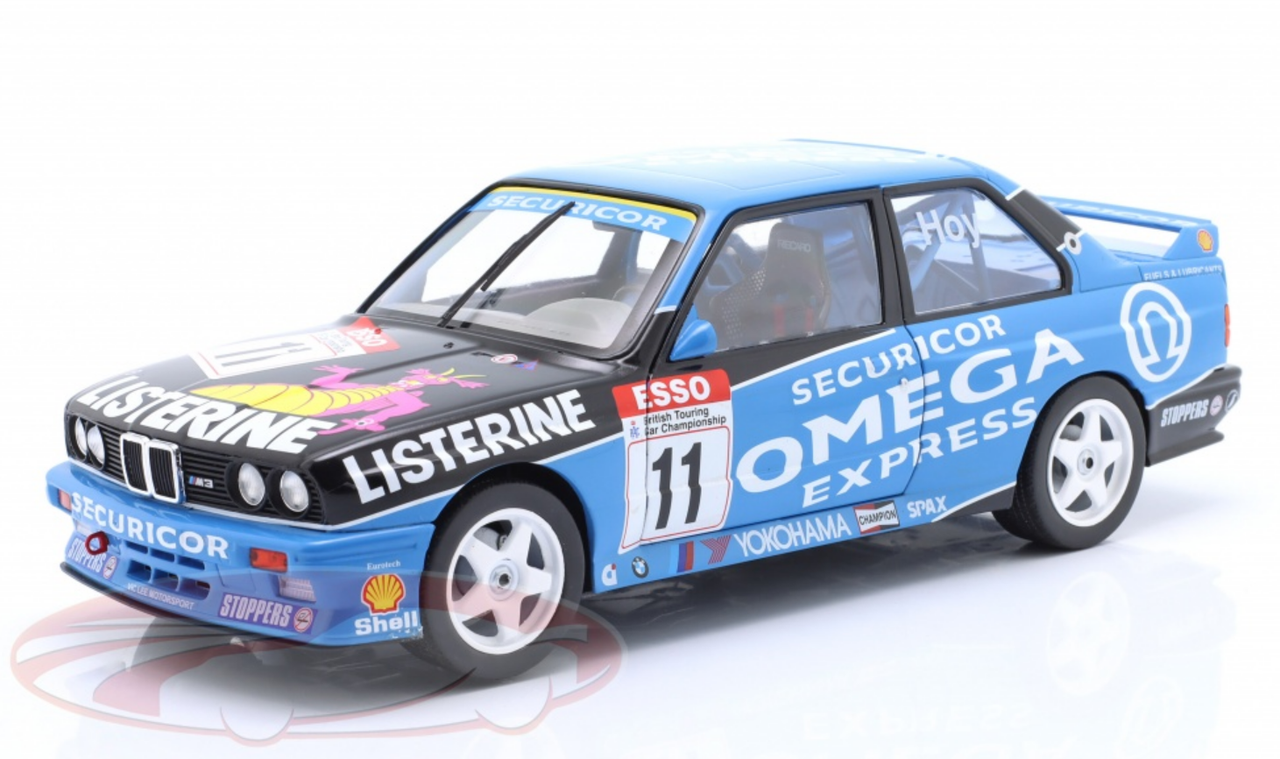 1/18 Solido 1991 BMW M3 (E30) #11 BTCC Champion BMW Team Listerine Will Hoy Diecast Car Model