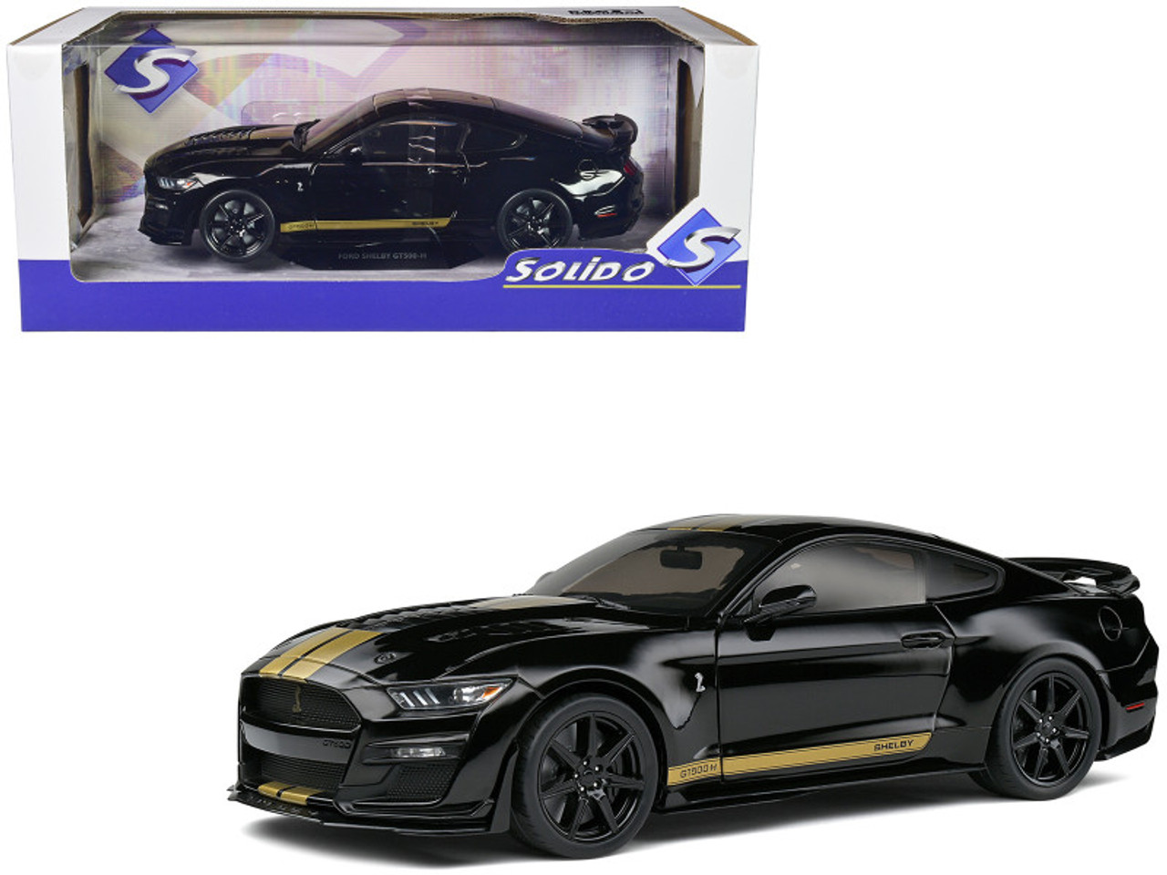 1/18 Solido 2023 Ford Shelby Mustang GT500-H (Black) Diecast Car