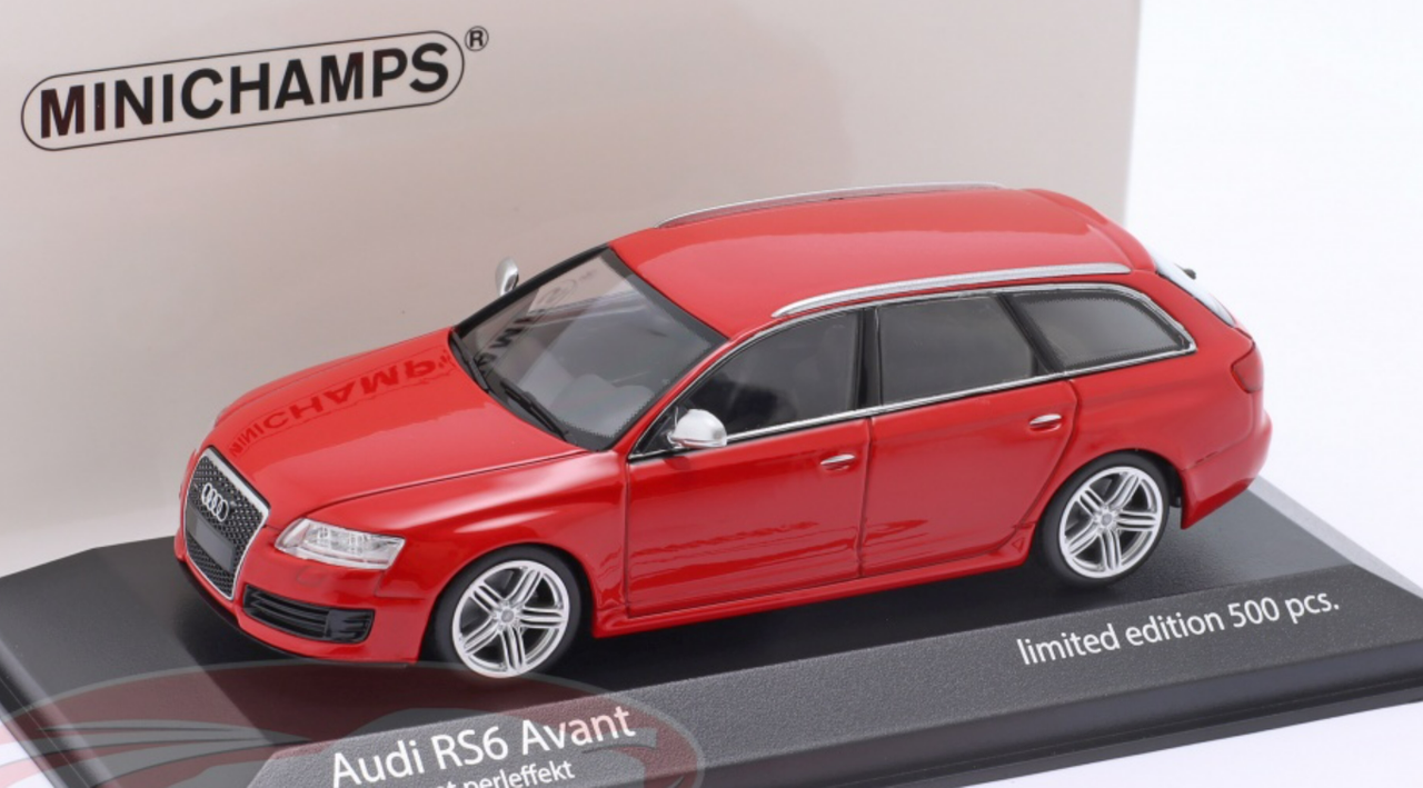 1/43 Minichamps 2007 Audi RS6 RS 6 Avant (Misano Red Pearl Effect) Car Model