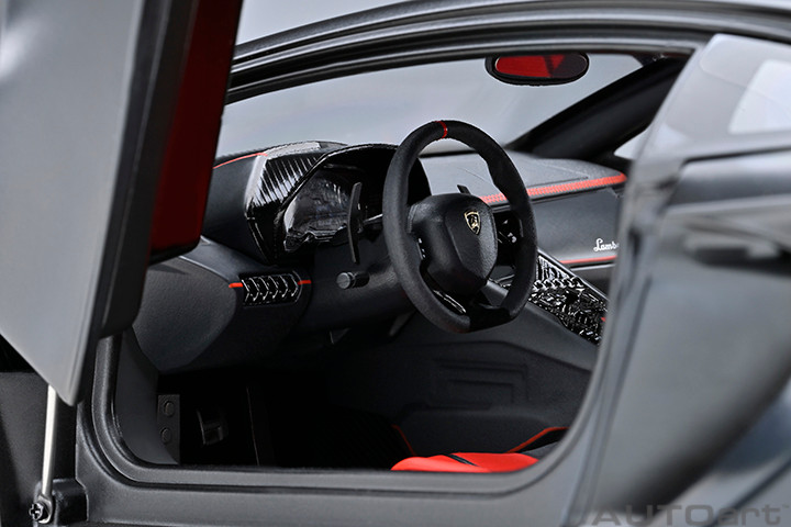 1/18 AUTOart Lamborghini Aventador SVJ (Nero Nemesis Matte Black