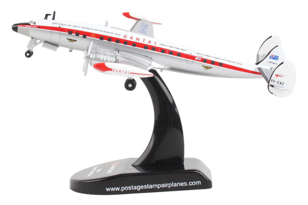 Lockheed L-1049G Super Constellation Commercial Aircraft "Qantas Airways" 1/300 Diecast Model Airplane by Postage Stamp