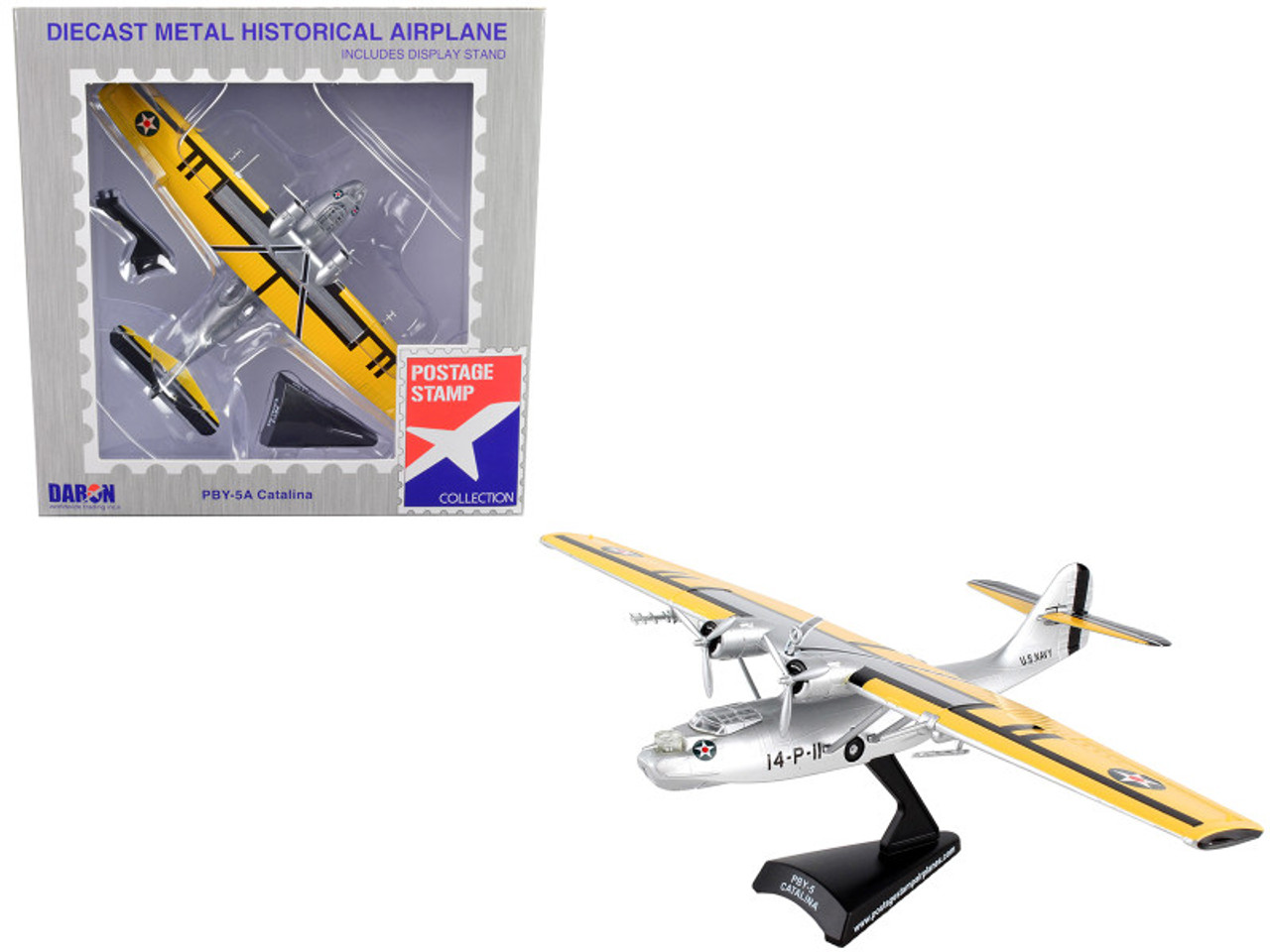 Consolidated PBY-5 Catalina Aircraft "United States Navy" 1/150 Diecast Model Airplane by Postage Stamp