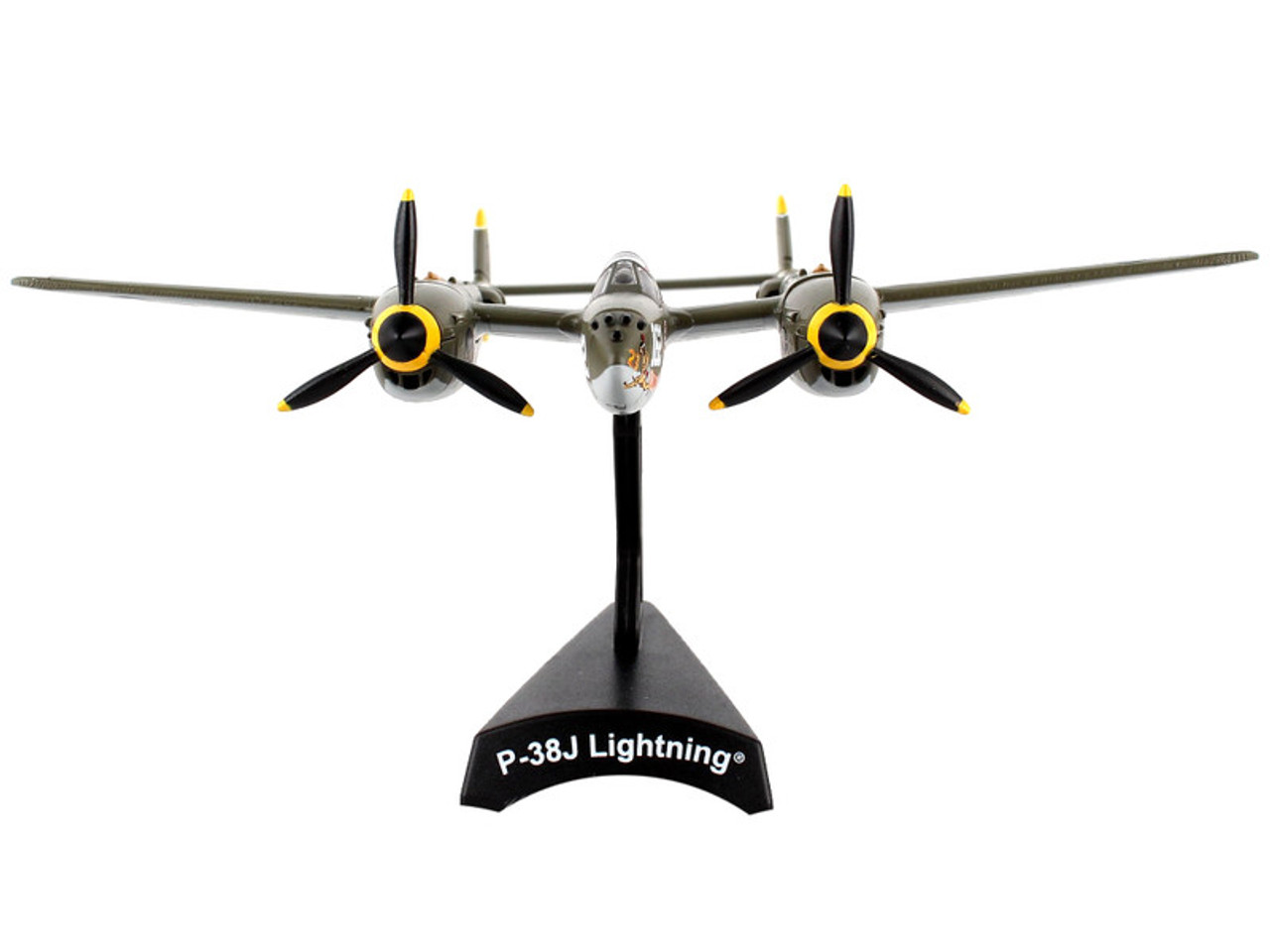 Lockheed P-38J Lightning Fighter Aircraft "23 Skidoo" United States Air Force 1/115 Diecast Model Airplane by Postage Stamp