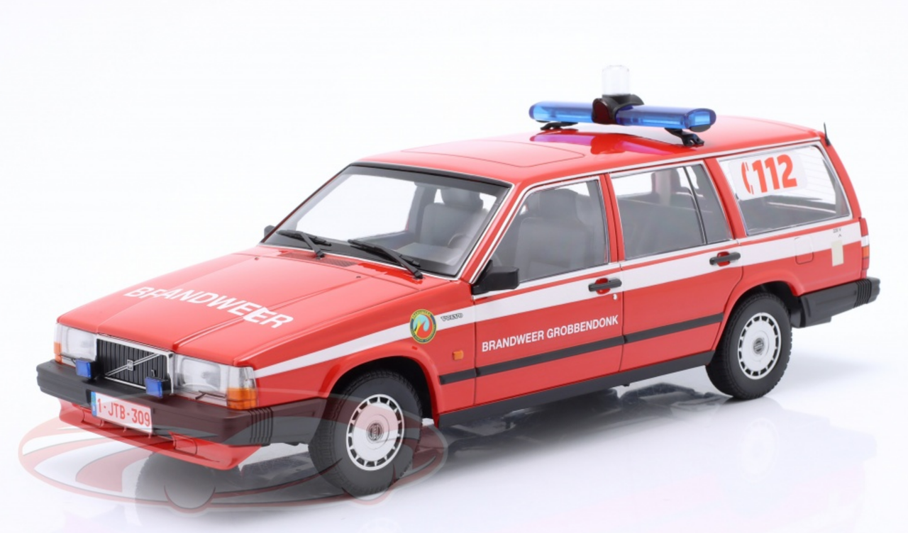 1/18 Minichamps 1986 Volvo 740 GL Break Fire department Grobbendonk Car Model
