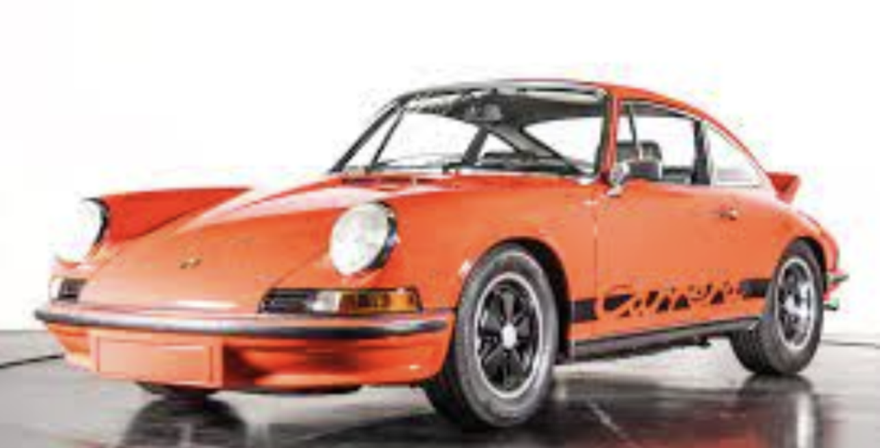 1/18 Minichamps Porsche 911 Carrera RS 1972 Orange W Black Decor Diecast 2 door open