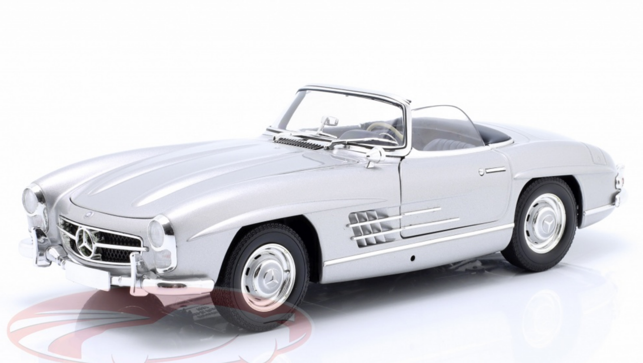 1/18 Minichamps 1957 Mercedes-Benz 300 SL Roadster (W198) (Silver) Diecast Car Model