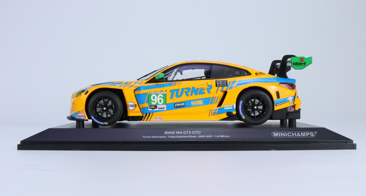 1/18 Minichamps 2022 BMW M4 GT3 #96 12h Sebring IMSA Turner