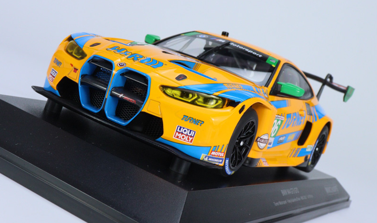 1/18 Minichamps 2022 BMW M4 GT3 #96 12h Sebring IMSA Turner Motorsport Bill Auberlen, Michael Dinan, Robby Foley Car Model