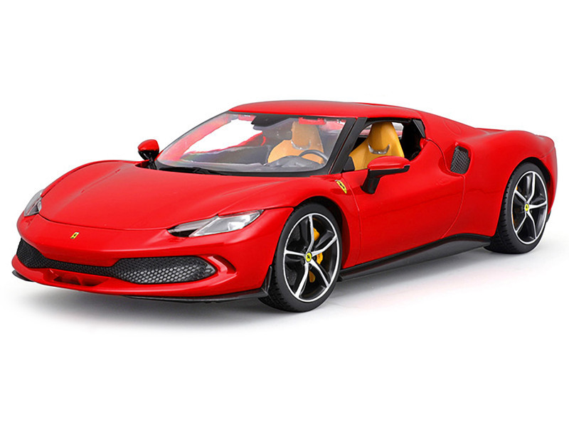 1/18 Bburago 2021 Ferrari 296 GTB Hybrid 830HP V6 (Red) Diecast