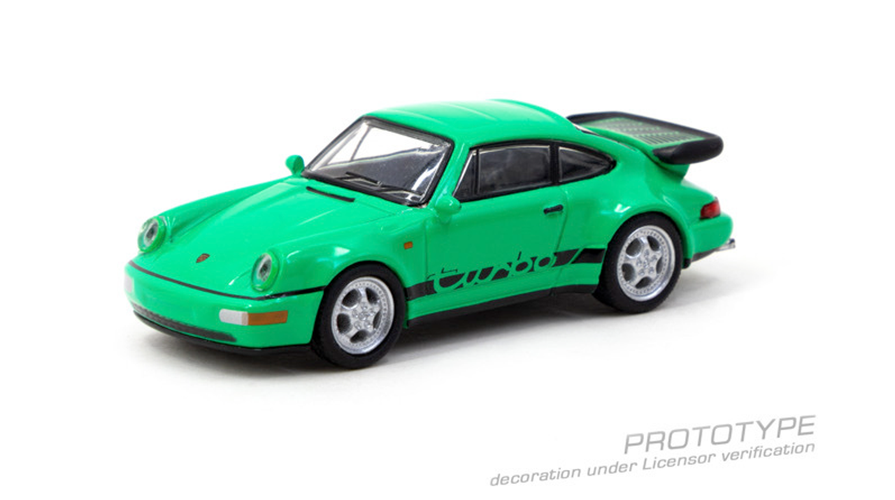 1/64 Tarmac Works  Porsche 911 Turbo Green Diecast Car Model