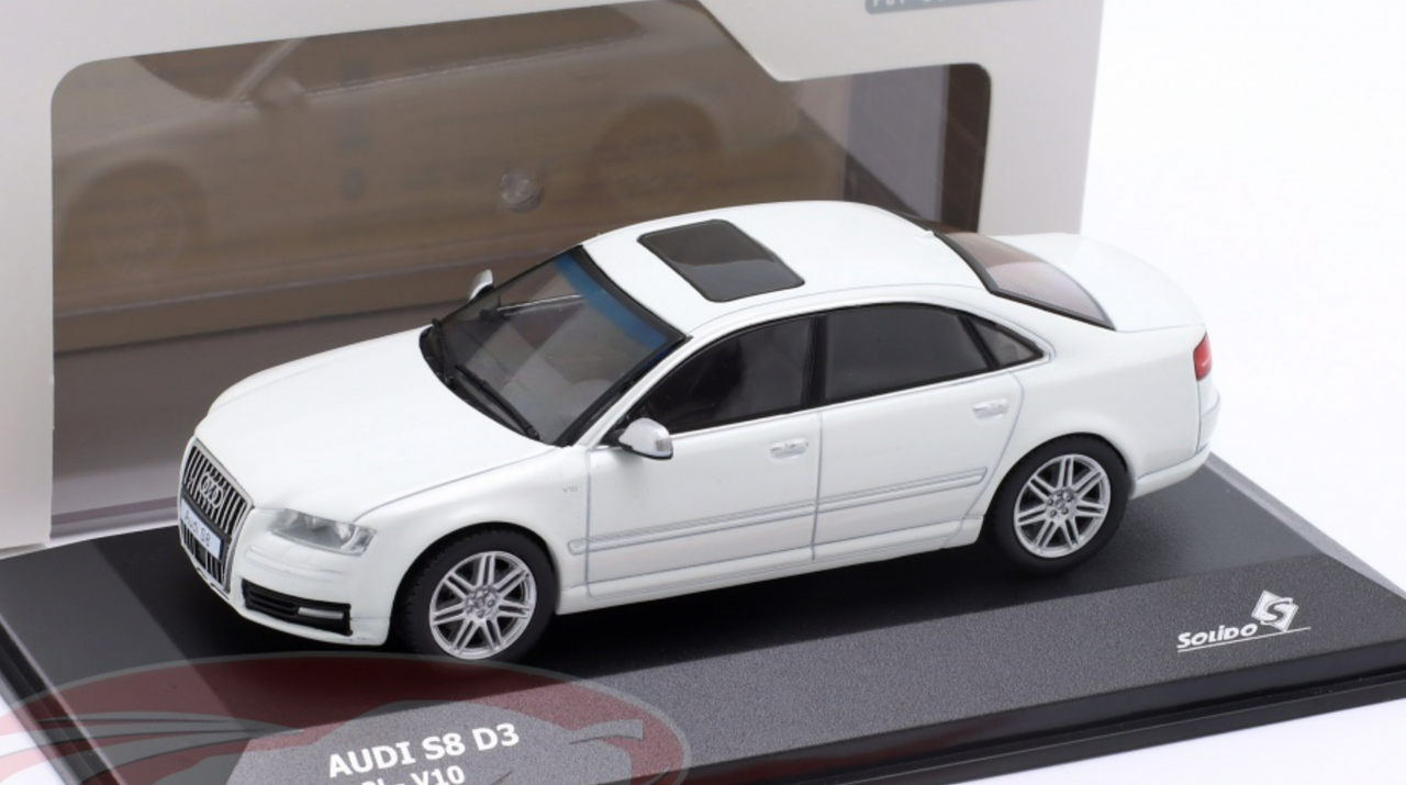 1/43 Solido 2010 Audi S8 (D3) (White) Diecast Car Model