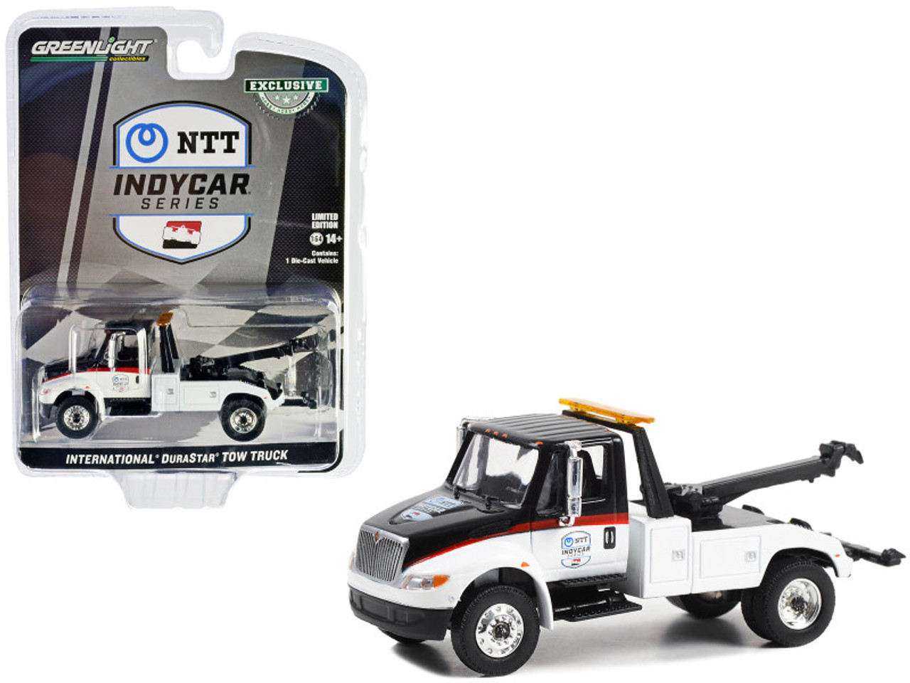 International Durastar 4400 Tow Truck Black and White 