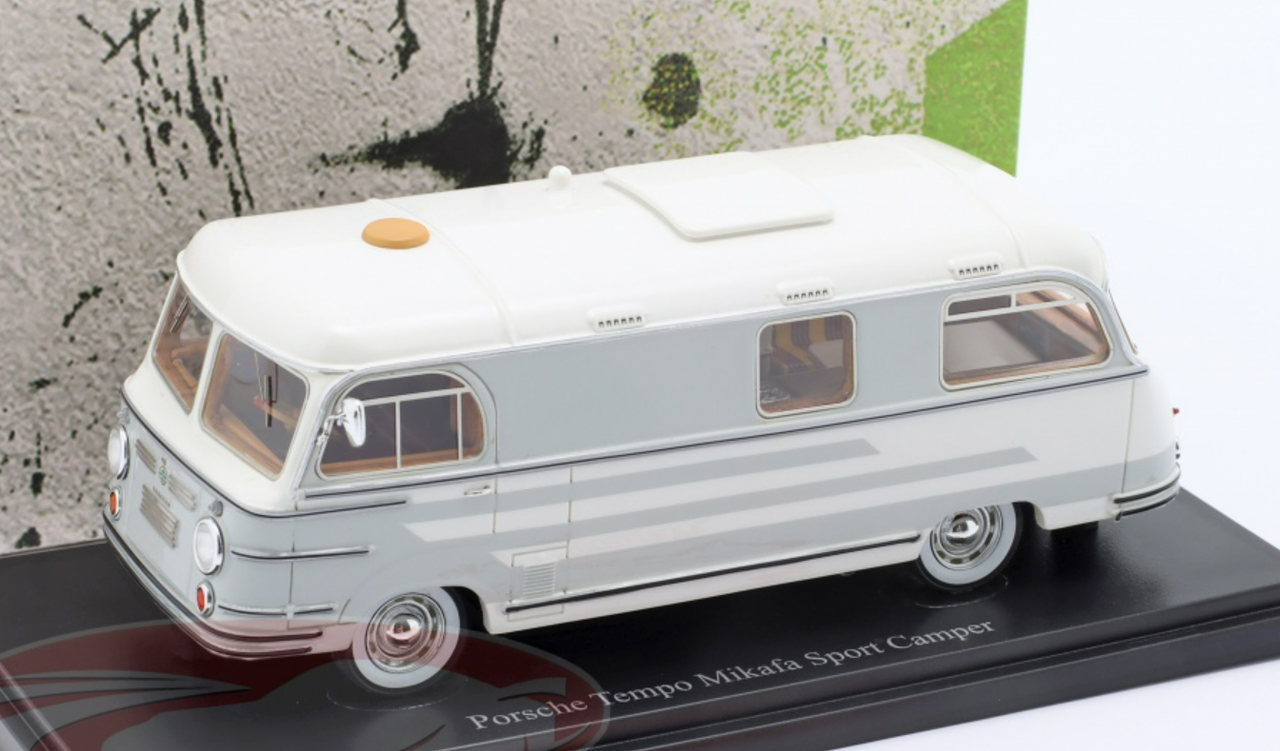 1/43 AutoCult 1955 Porsche Tempo Mikafa Sport Camper (White) Car Model