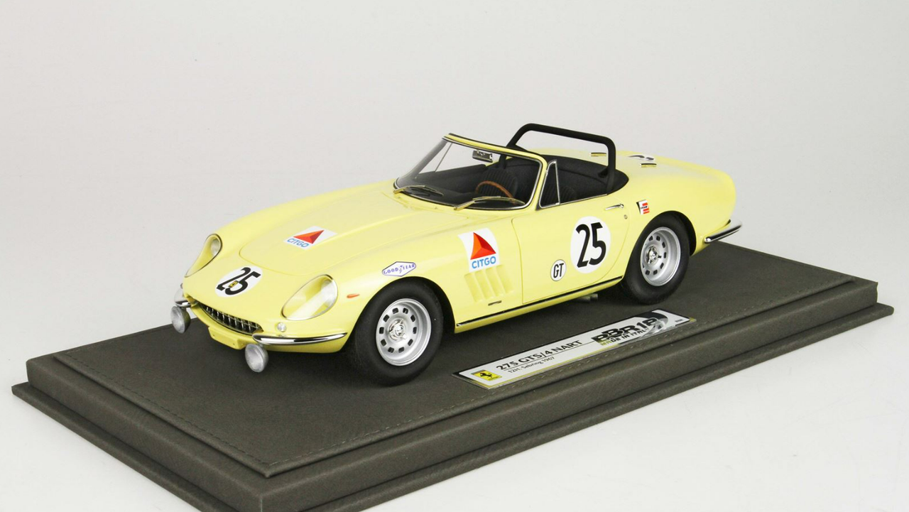 1/18 BBR 1967 Ferrari 275 GTS 4 Nart Sebring #25 Resin Car Model Limited 200 Pieces