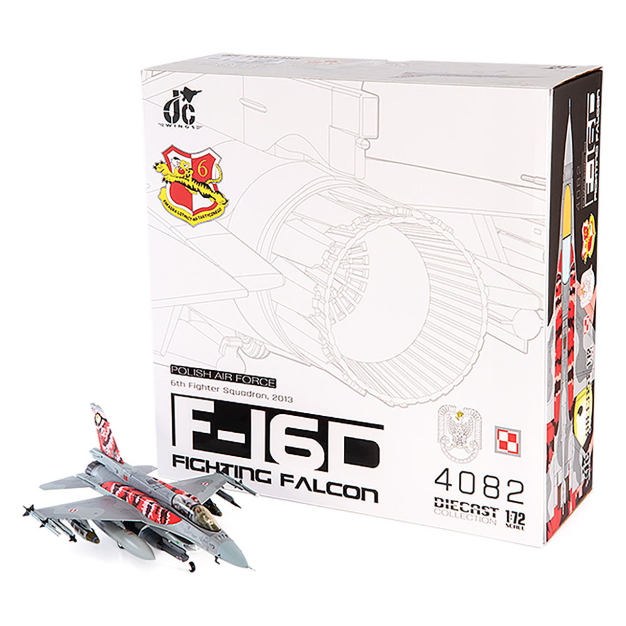 1/72 JC Wings 2013 F-16D Fighting Falcon Polish Air Force 6th Fighter Squadron Model