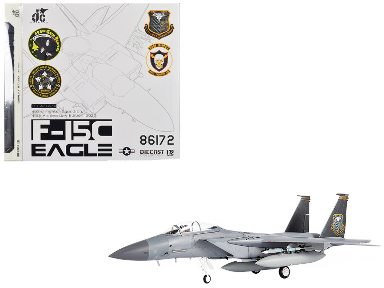 1/72 JC Wings 2022 F-15C Eagle U.S. Air Force, 493rd Fighter Squadron,  45th Anniversary Edition Model