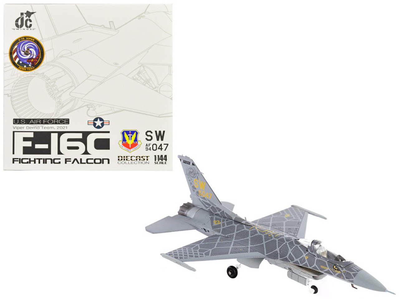 1/144 JC Wings 2021 F-16C Fighting Falcon USAF, Viper Demo Team Model