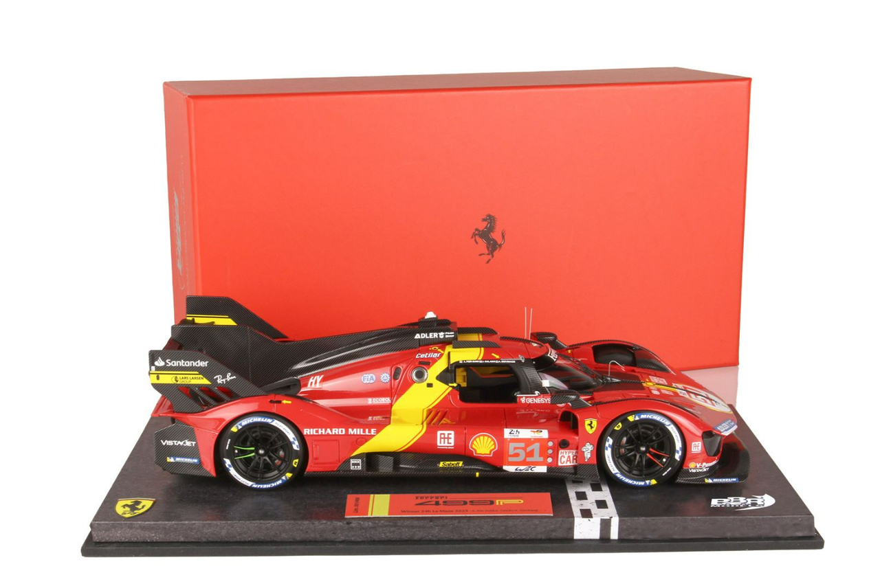 1/18 BBR 2023 Ferrari 499P Winner Le Mans #51 Resin Car Model Limited 