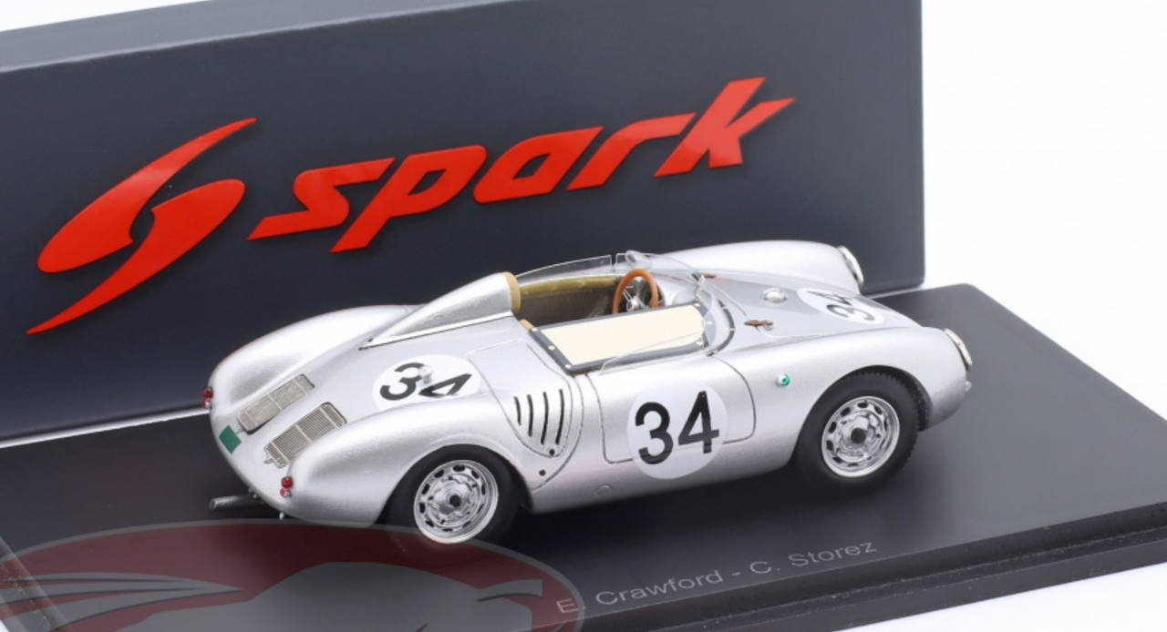 1/43 Spark 1957 Porsche 550A #34 24h LeMans Porsche KG Ed Crawford , Claude Storez Car Model