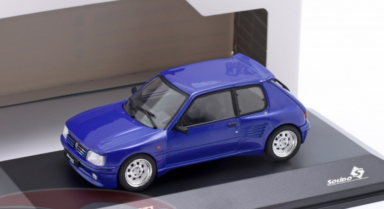 1/43 Solido 1989 Peugeot 205 Dimma (Blue Metallic) Car Model