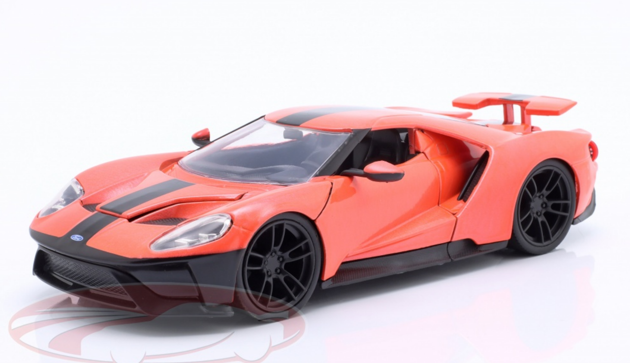 1/24 Jada 2017 Pink Slips Ford GT (Orange Metallic) Car Model