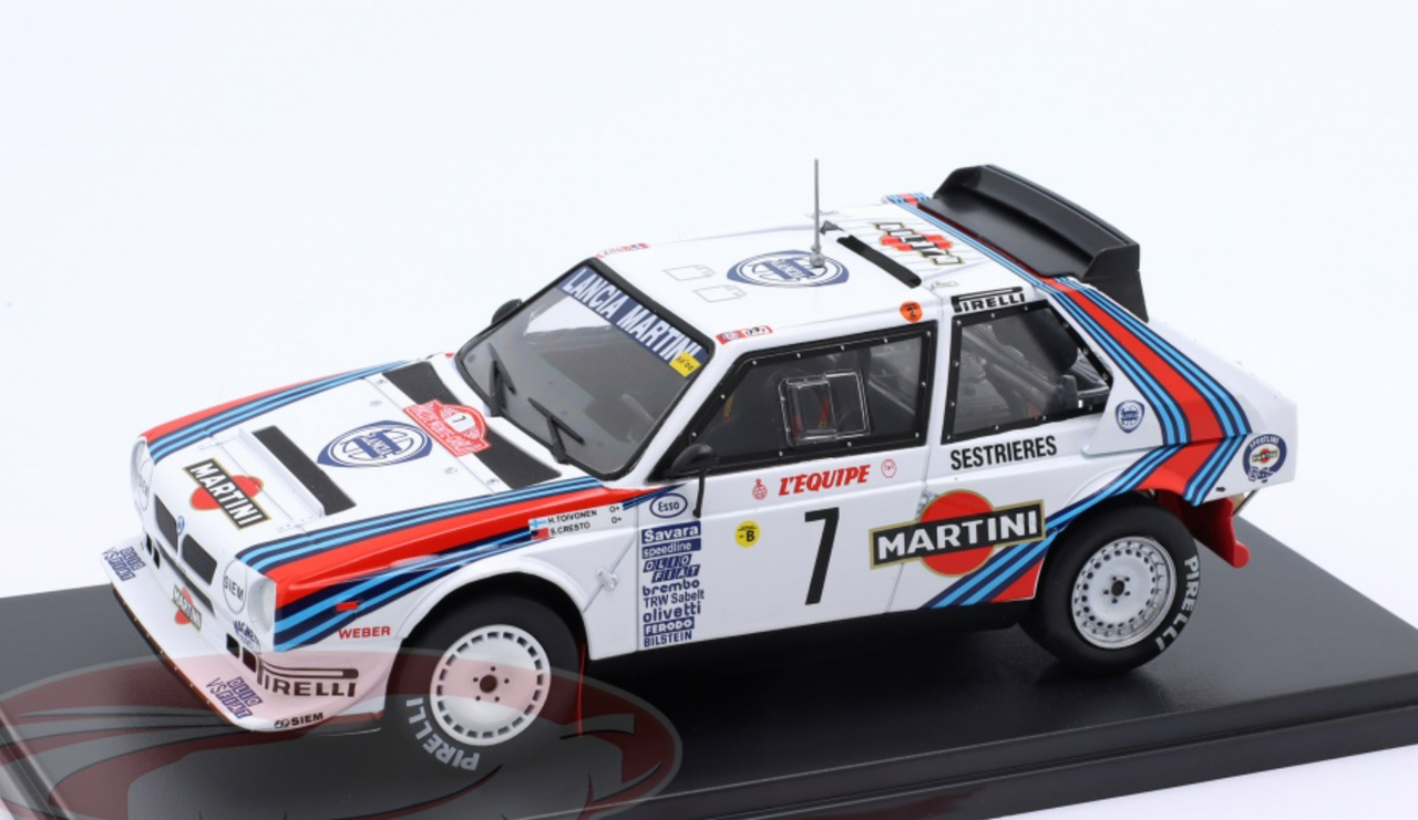 1/24 Altaya 1986 Lancia Delta S4 #7 Winner Rallye Monte Carlo Martini Lancia Henri Toivonen, Sergio Cresto Car Model