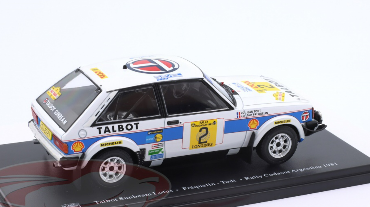 1/24 Altaya 1981 Talbot Sunbeam Lotus #2 Winner Rally codesur Talbot Competition Guy Frequelin, Jean Todt Car Model