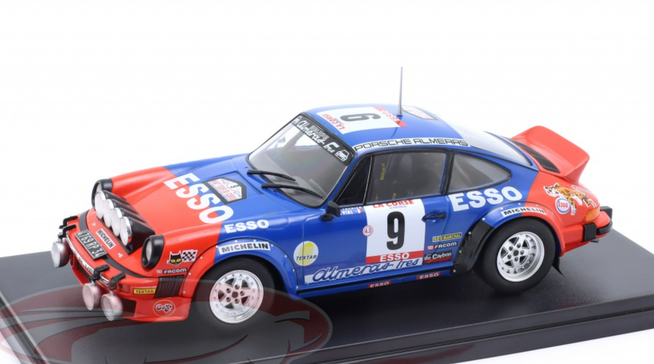 1/24 Altaya 1980 Porsche 911 SC #9 winner Tour de Corse Esso Jean-Luc Therier, Michel Vial Car Model