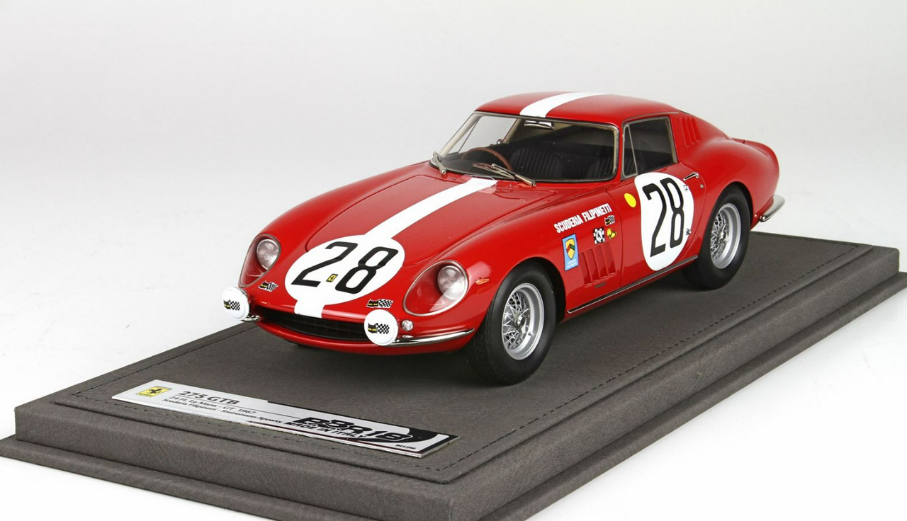 1/18 BBR 1967 Ferrari 275 GTB 24H Le Mans Scuderia Filipinetti - Steinemann - Spoerry Resin Car Model Limited 200 Pieces