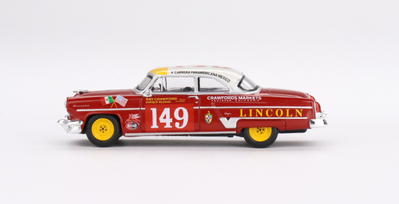 1/64 Mini GT 1954 Lincoln Capri Carrera Panamericana Class Winner #149 Diecast Car Model