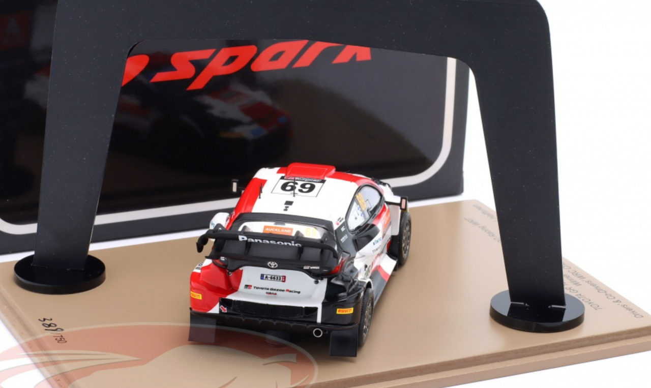 1/43 Spark 2022 Toyota Yaris WRC #69 Winner Rally New Zealand Toyota Gazoo Racing WRT Kalle Rovanperä, Jonne Halttunen Car Model