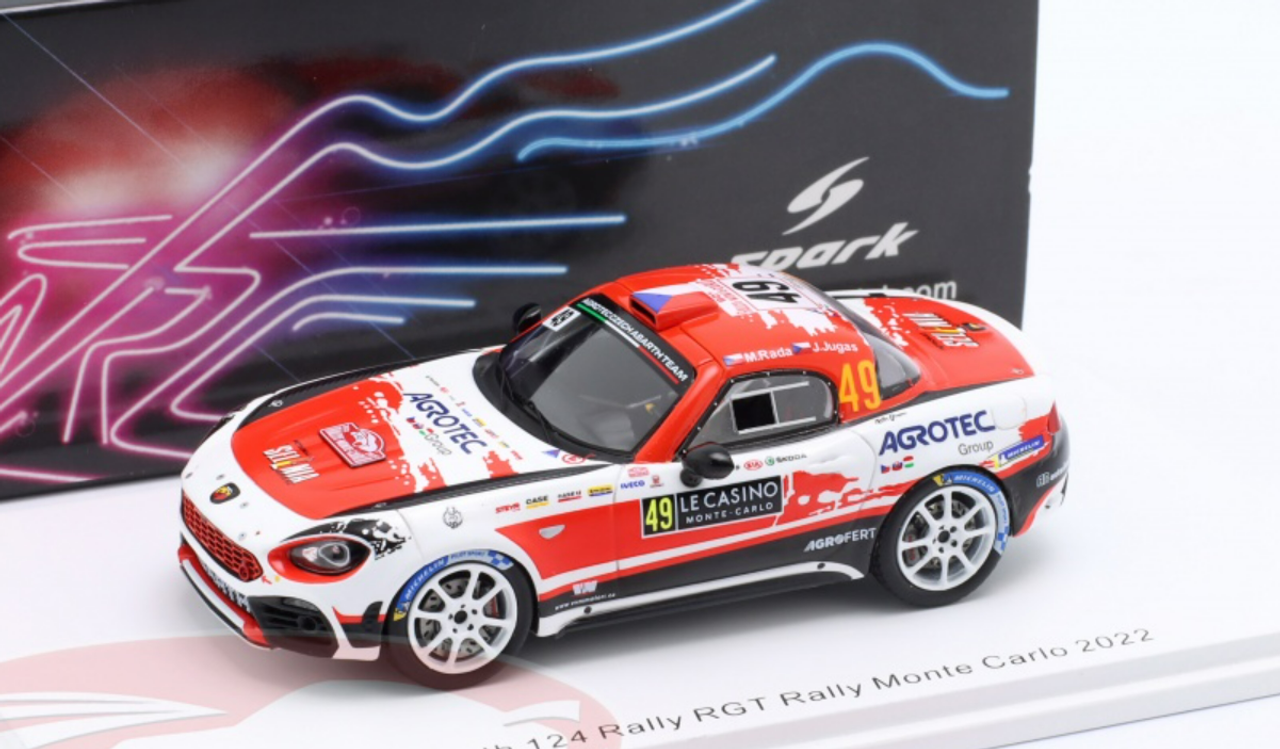 1/43 Spark 2022 Fiat Abarth 124 RGT #49 rally Monte Carlo Martin Rada, Jaroslav Jugas Car Model