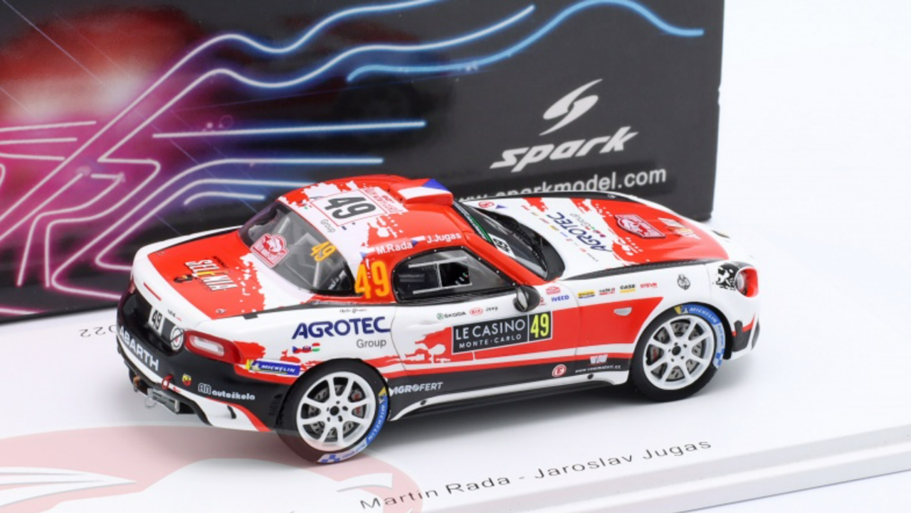 1/43 Spark 2022 Fiat Abarth 124 RGT #49 rally Monte Carlo Martin Rada, Jaroslav Jugas Car Model