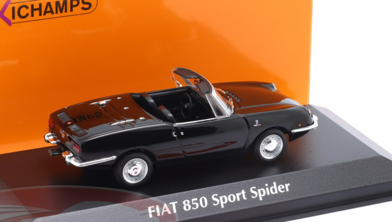 1/43 Minichamps 1968 Fiat 850 Sport Spider (Black) Car Model