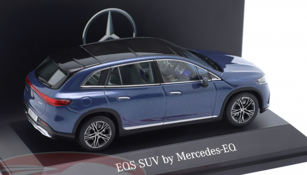 1/43 Dealer Edition Mercedes-Benz EQS (X296) (Solidath Blue) Car Model